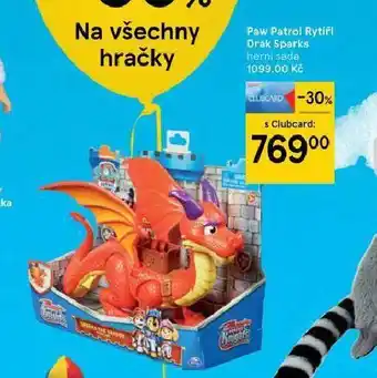 Tesco Paw patrol rytíři, drak sparks nabídka