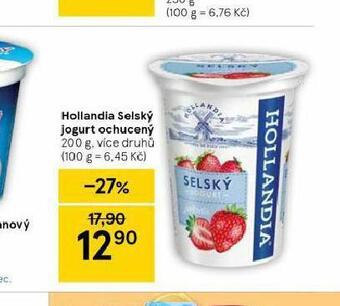 Tesco Hollandia selský jogurt ochucený nabídka