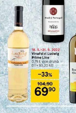 Tesco Vinařství ludwig prime line nabídka