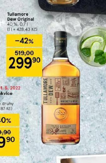 Tesco Tullamore dew 40% nabídka
