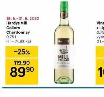 Tesco Hardys mill cellars chardonnay nabídka