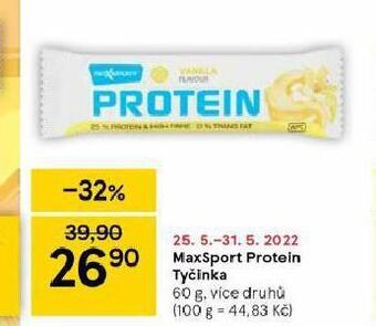 Tesco Maxsport protein tyčinka nabídka