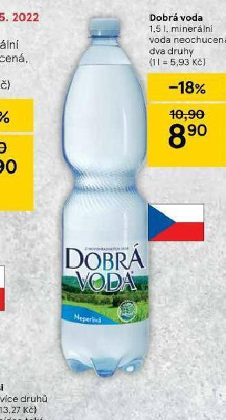 Tesco Dobrá voda nabídka