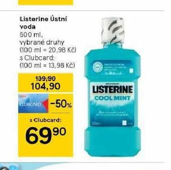 Tesco Listerine ústní voda nabídka