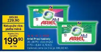 Tesco Ariel prací tablety nabídka