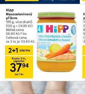 Tesco Hipp masozeleninový příkrm nabídka