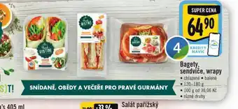Jip Bageta, sendviče, wrapy nabídka