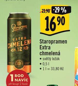Jip Pivo staropramen extra chmelená 12 nabídka