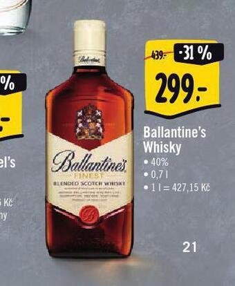 Jip Ballantine´s whisky nabídka