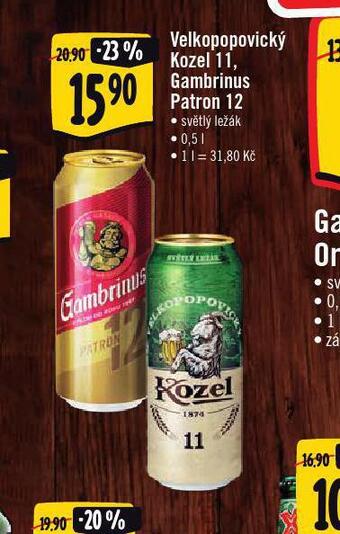 Jip Pivo velkopopovický kozel 11 nabídka