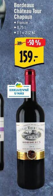 Jip Bordeaux chateau tour chapoux nabídka
