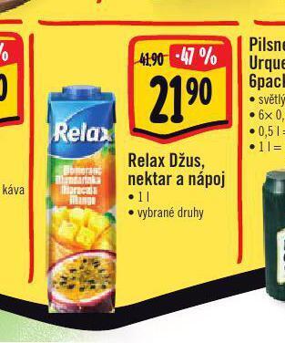 Albert Relax džus, nektar a nápoj nabídka