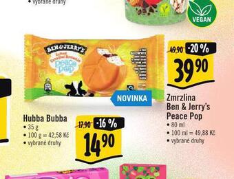Albert Ben & jerry´s zmrzlinas peace pop nabídka