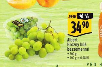 Albert Hrozny bílé bezsemenné nabídka