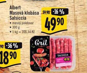 Albert Albert masová klobása salsiccia nabídka