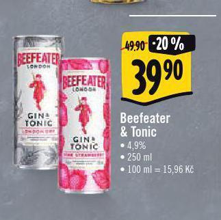 Albert Beefeater & tonic nabídka