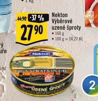 Albert Nekton výběrové uzené šproty nabídka
