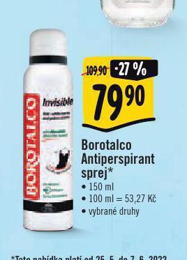 Albert Borotalco antiperspirant sprej nabídka
