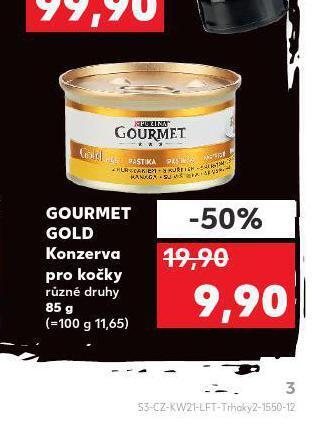 Kaufland Gourmet gold konzerva pro kočky nabídka