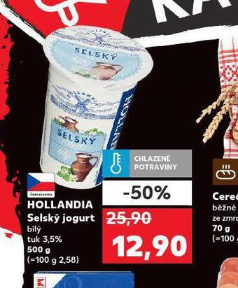 Kaufland Hollandia selský jogurt nabídka