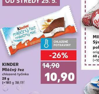 Kaufland Kinder mléčný řez nabídka