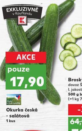 Kaufland Okurka salátová nabídka
