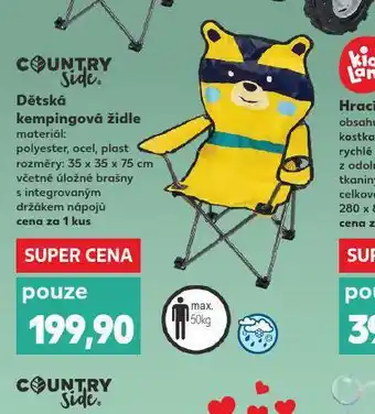 Kaufland Dětská kempingová židle nabídka