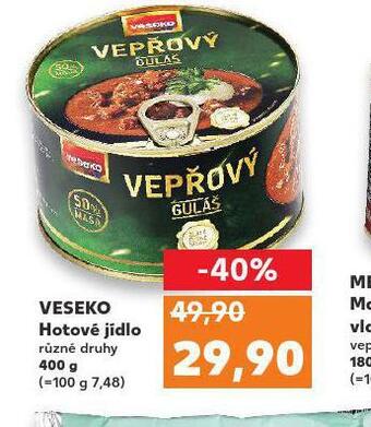 Kaufland Veseko hotové jídlo nabídka