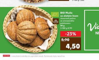 Kaufland Bio mušle se zlatým lnem nabídka