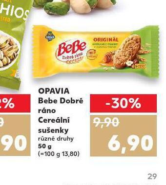 Kaufland Opavia bebe dobré ráno cereální sušenky nabídka