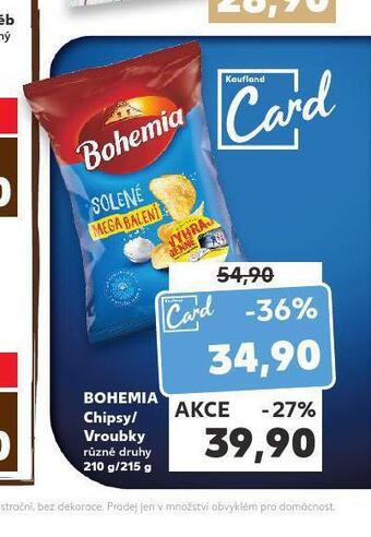 Kaufland Bohemia chipsy / vroubky nabídka