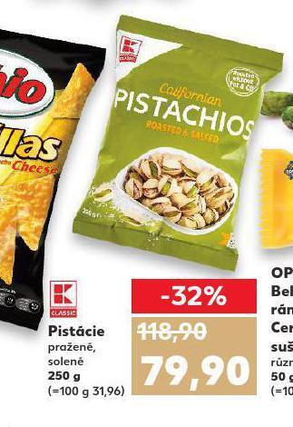 Kaufland Pistácie pražené, solené nabídka