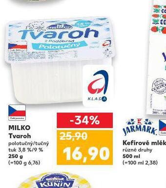 Kaufland Milko tvaroh nabídka
