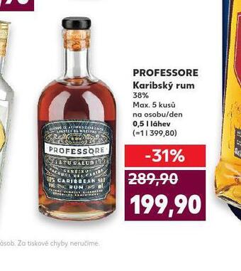 Kaufland Professore karibský rum nabídka