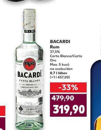Kaufland Bacardi rum nabídka