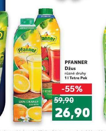 Kaufland Pfanner džus nabídka
