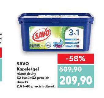 Kaufland Savo kapsle / gel nabídka