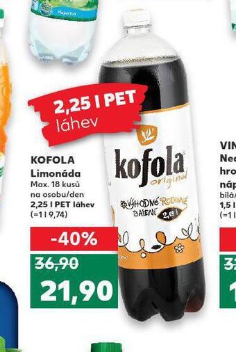 Kaufland Kofola 2,25l nabídka