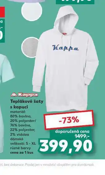 Kaufland Teplákové šaty s kapucí nabídka