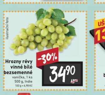 Billa Hrozny révy vinné bílé bezsemenné nabídka