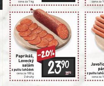 Billa Paprikáš nabídka