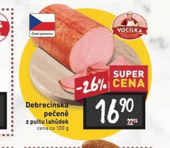 Billa Debrecínská pečeně nabídka