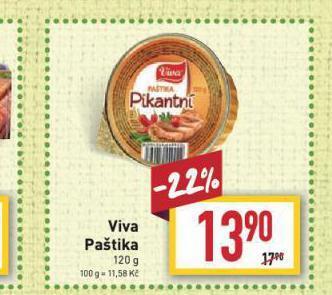 Billa Viva paštika nabídka