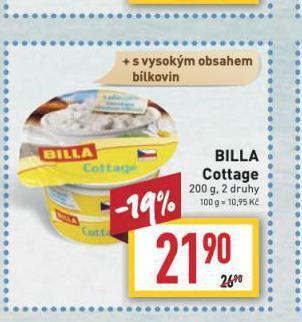 Billa Billa cottage nabídka