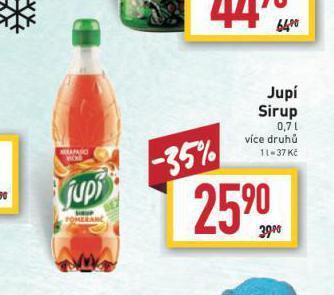 Billa Jupí sirup nabídka