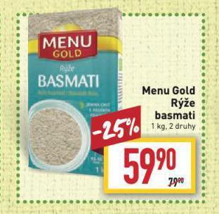 Billa Menu gold rýže basmati nabídka