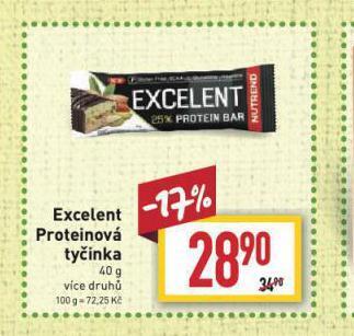 Billa Excelent proteinová tyčinka nabídka