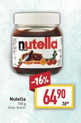 Billa Nutella nabídka