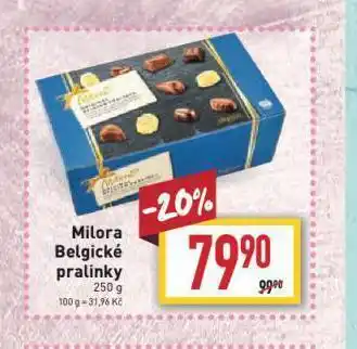 Billa Milora belgické pralinky nabídka
