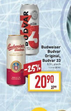 Billa Pivo budweiser budvar original nabídka